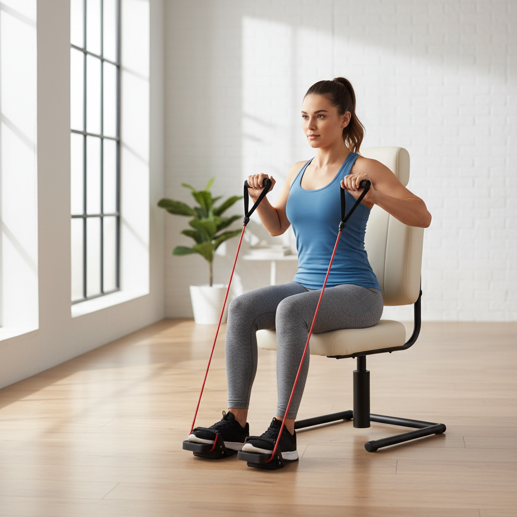 Seated Upper Body Workouts Feel Impossible Without the Right Setup — Here's How a Foot Pedal Resistance Band Changes That