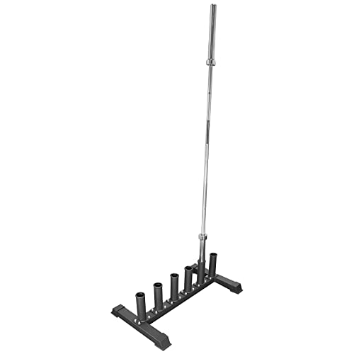 Freestanding Barbell Holder, Floor Stand Vertical 6 Bar Storage Rack for 2'' Olympic Bars - view 3