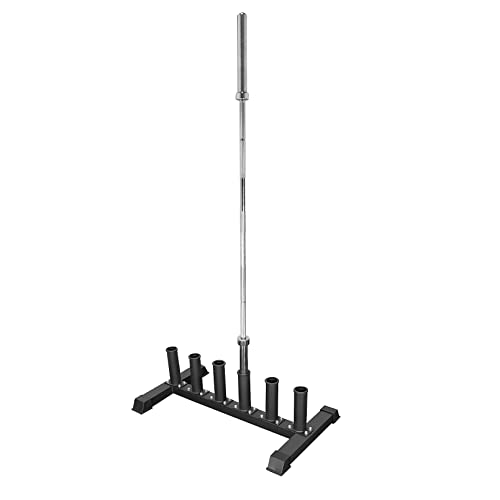 Freestanding Barbell Holder, Floor Stand Vertical 6 Bar Storage Rack for 2'' Olympic Bars - view 4