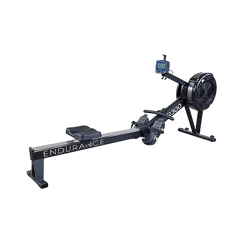 Endurance (R300) Air Resistance Indoor Rower - Cardio & Total Body Workout Machine with Self-Generating Power