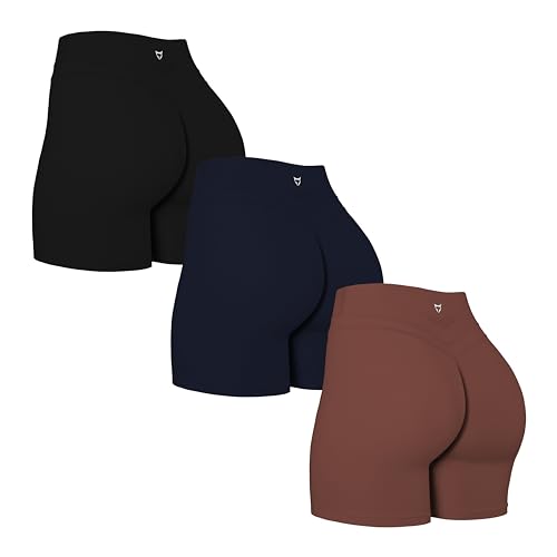 Women's Yoga Biker Shorts，No Front Seam Workout Shorts 5"/6"