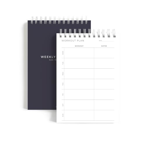 Weekly Fitness Planner Notepad, Workout Schedule & Training Notes