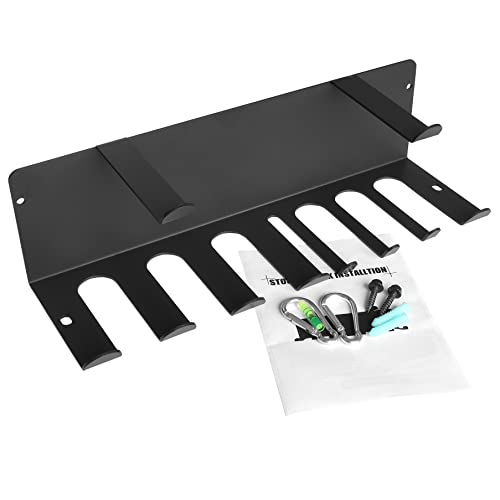 Resistance Bands Rack Wall Mount Home Gym Equipment Storage Rack for Resistance Bands, Jump Ropes, Yoga Mat, Foam Roller, Chains, 16.5", Black - view 3