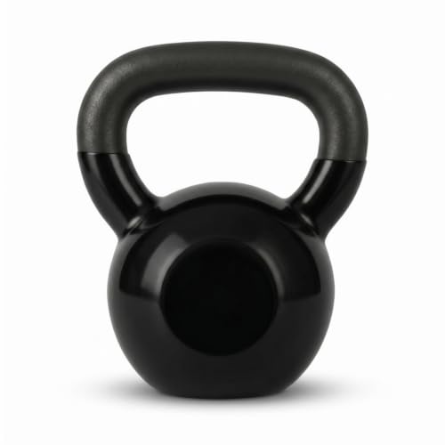 Vinyl Coated Kettlebell Weights | Solid Cast Iron Kettle Bells for Strength Training, Core Workouts & Cardio | Home Gym Exercise Equipment for Men & Women | 5 lbs to 70 lbs