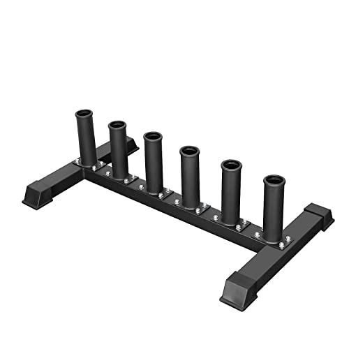 Freestanding Barbell Holder, Floor Stand Vertical 6 Bar Storage Rack for 2'' Olympic Bars - view 6