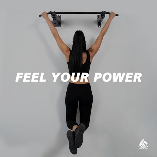 Multifunctional Wall Mounted Pull Up Bar with Pulley System, 48" and 16"/24" Multi-Grip Chin Up Bar, Cable Pulley Attachments Included, Perfect for Upper Body Workouts - view 7