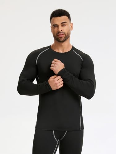 Men Thermal Compression Shirt Long Sleeve Base Layer Tops - view 2