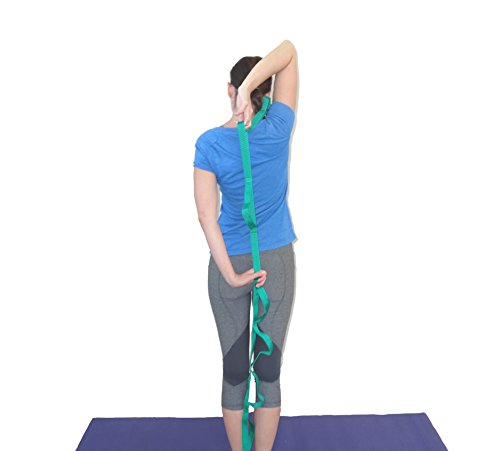 Physical Therapy Stretch Strap - 10-Loop 73-inch Rehab Strap with Instructional Guide for Rehab, Stretching, Yoga. - view 3