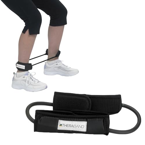 Resistance Tubes, Professional Latex Elastic Tubing For Physical Therapy, Lower Pilates, At-Home Workouts, & Rehab, 12 Inch, Padded Cuffs, Black, Special Heavy, Advanced Level 1