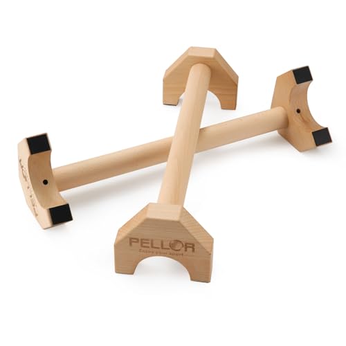 2 PCS Wooden Parallettes Bars, Push Up Bars Calisthenics Equipment