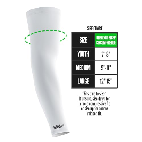1 Pair Nxtrnd Compression Arm Sleeves for Men, Breathable Football, Basketball, Baseball Accessory, Adult & Kids - view 2