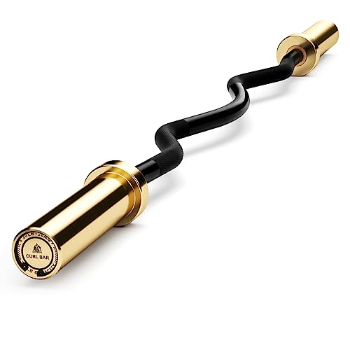 2-Inch EZ Curl Bar, Olympic Barbell for Bicep, Tricep Curls