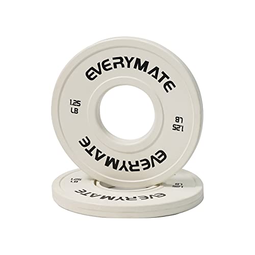 Change Weight Plates 1.25LB 2.5LB 5LB Set Fractional Plate Olympic Bumper Plates for Cross Training Bumper Weight Plates Steel Insert Strength Training Weight Plates