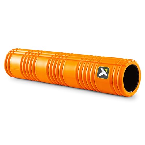 PERFORMANCE THERAPY GRID Patented Multi-Density Foam Massage Roller Exercise Deep Tissue Muscle Recovery - Relieves Muscle Pain & Tightness, Improves Mobility & Circulation (26"), Orange