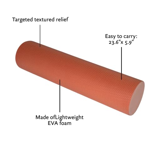Textured Foam Roller, Foam Massage Roller for Mobility and Flexibility, Lightweight Exercise Recovery Roller (Terra) - view 3
