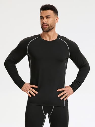 Men Thermal Compression Shirt Long Sleeve Base Layer Tops - view 3