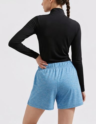1 or 5 Pack Women's Lounge Workout Shorts with Zipper Pockets - view 4