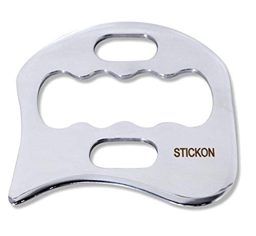 Stainless Steel Gua Sha Scraping Massage Tool IASTM Tools Great Soft Tissue Mobilization Tool (K Shape)