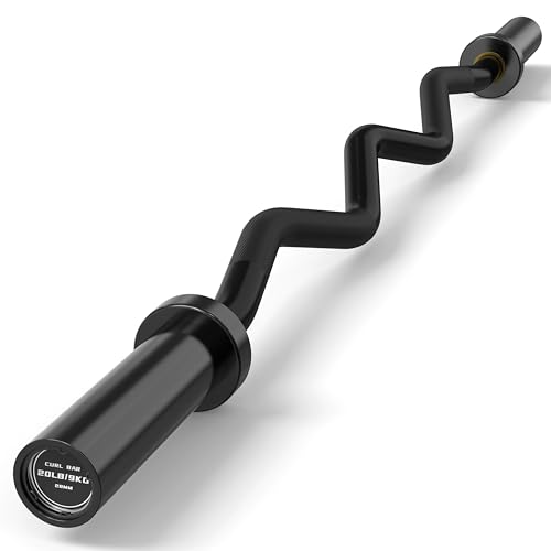 Olympic EZ Curl Bar, 47” and 74" Options, 500-700 LB Capacity
