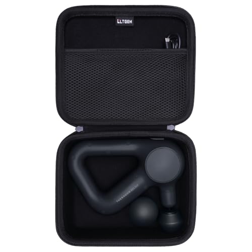 LTGEM Massage Case Compatible with TheraGun Relief Handheld Percussion Massage Gun/Neck/Back/Leg/Shoulder Massage Gun - Travel Protective Carrying Storage Bag, Black (Case Only)