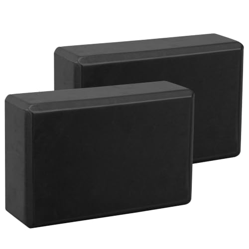 Yoga Blocks 2 pack, Gym Blocks, Exercise Workout Fitness Bricks, Pilates Stretch Handstand Non-Slip