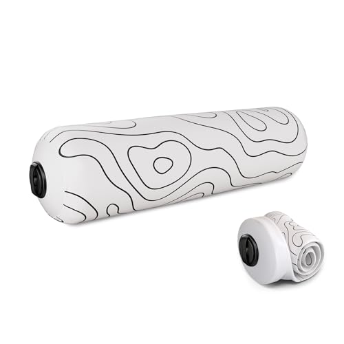 Inflatable Travel Foam Roller, 15 x 5 in, Topo Gray