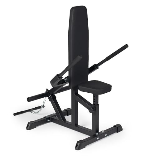 Titan Fitness Seated Dip Machine, Plate Loaded Dip Machine Rated 200 LB, Seated Triceps Dip Machine, Adjustable Padded Seat Backrest, Doubles as Bicep Curl Station