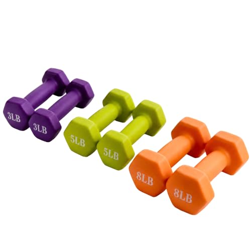 Neoprene Dumbbell Set - Non-Slip Strength Training Weights for Home Gym & Fitness Equipment, Multiple Sizes