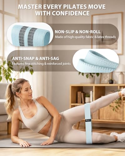 Pilates Ring Set 14" Magic Circle, 9" Mini Ball, Resistance Bands - view 5