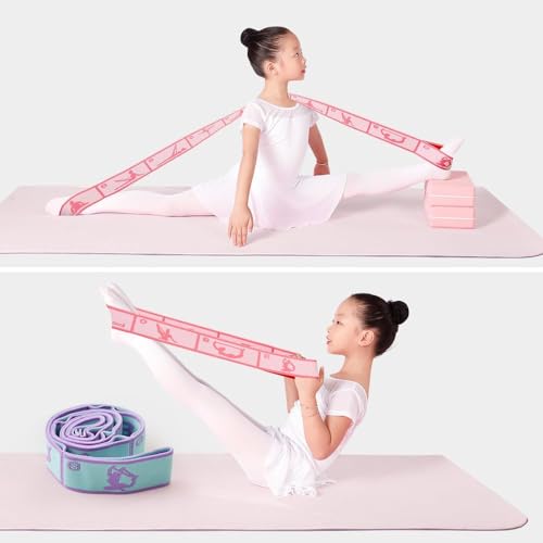 2 PCS Kids Stretching Strap - 8-Loop Adjustable Stretch Bands for Dance, Ballet, Yoga, Gymnastics Workout, Children‘s Fitness Equipment, Stretching Resistance Bands and Home Flexibility Training - view 3