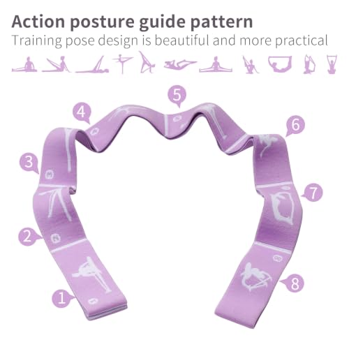 Adjustable Stretch Strap for Kids, 8-Loop Elastic Resistance Band for Children Gymnastics, Ballet Dance, Yoga, Stuff，Pilates & Flexibility Training, Home Exercise Equipment for Girls - view 3