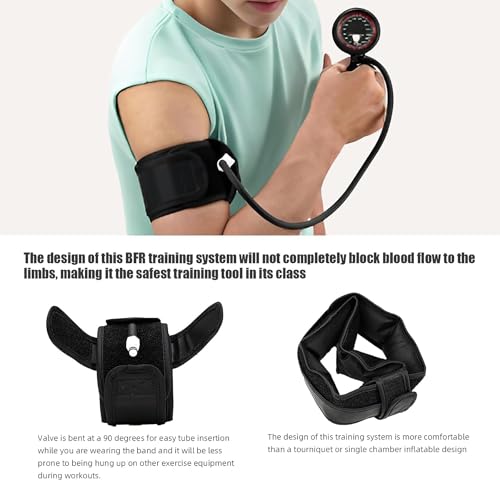BFR Training System - Blood Flow Restriction Bands for Occlusion Training, Gym Vein Restriction, Muscle Strength and Growth Hormone Stimulation，Suitable for Men and Women Enjoy Fitness and Workout - view 3
