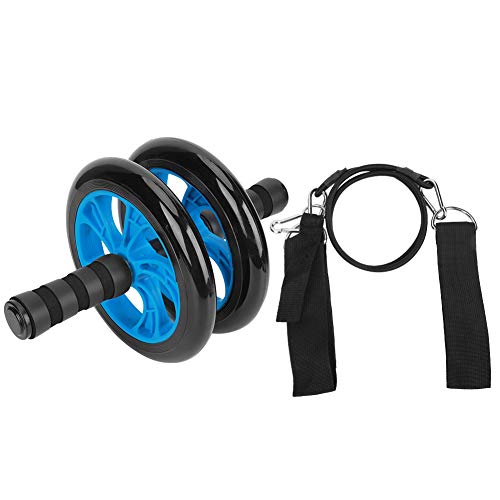 Fitness Roller Abdominal Exerciser with Pull Strap, Ergonomic Foam Handle Core Workout Equipment, Thickened Steel Pipe and PU Wheel for Home Gym Travel Use - view 4