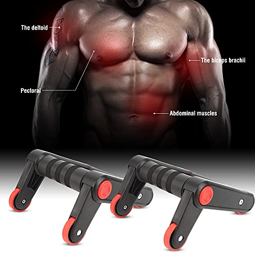 Domestic Multifunction Abdominal Exerciser Fitness Roller, Wireless Push - Up Support Wheel with Mute Rubber Wheels, Anti - Skid Pull Strap, Foam Handle Grip for Home - view 4