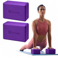 Yoga Block - Supportive Latex-Free Eva Foam - Soft Non-Slip Surface with Beveled Edges for Yoga, Pilates, Meditation