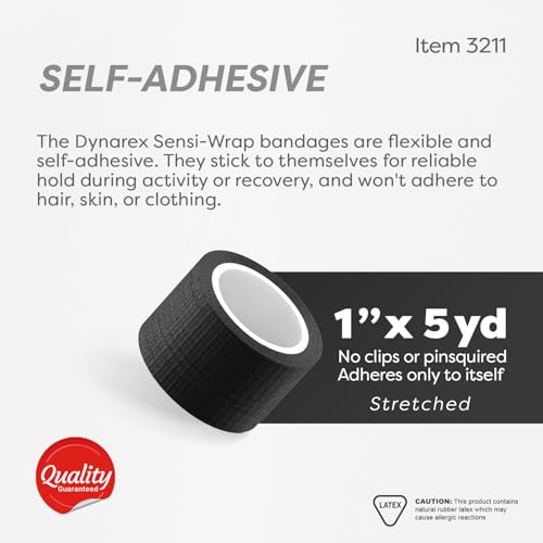 Sensi-Wrap Self-Adherent Bandage Rolls, Black, 30 Count, 1" x 5 yds - view 2