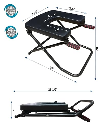 Longer+Wider+Bigger Yoga Headstand Bench Chair with Handles Headstand Handstand Inversion Workout Stretch - view 5