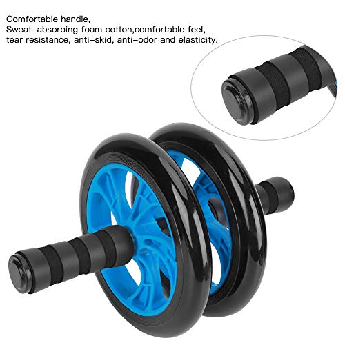 Fitness Roller Abdominal Exerciser with Pull Strap, Ergonomic Foam Handle Core Workout Equipment, Thickened Steel Pipe and PU Wheel for Home Gym Travel Use - view 2