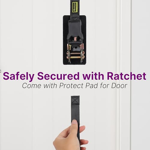 Door Anchor for Resistance Bands, Heavy Duty Padded Door Anchor System Door Hook, Must-Have Workout Exercise Bands Attachment Compatible for Loop Bands, Resistance Tube - view 5