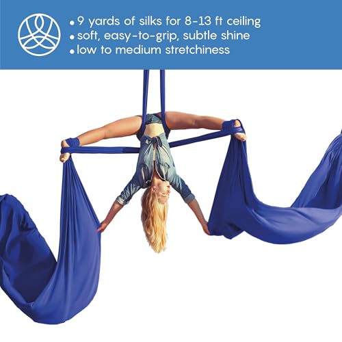 Aerial Silks Starter Kit, 9 Yards, Aerial Yoga Hammock, Hardware - view 3