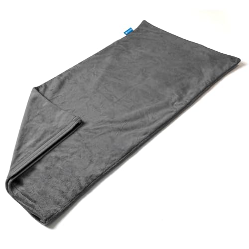 Heating Pad Cover, Crystal Velvet Cover for 12'' x 24'' Heating Pad, Soft Replacement Cover, Washable Cover for Electric Heating Pad, Cover ONLY, Gray