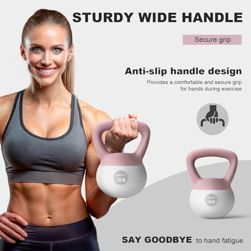 Soft Kettlebell 5LB/10LB/15LB/20LB/25LB, Kettlebells for Home Gym Strength Training, Anti-Slip Fitness Weights for Men Women - view 5