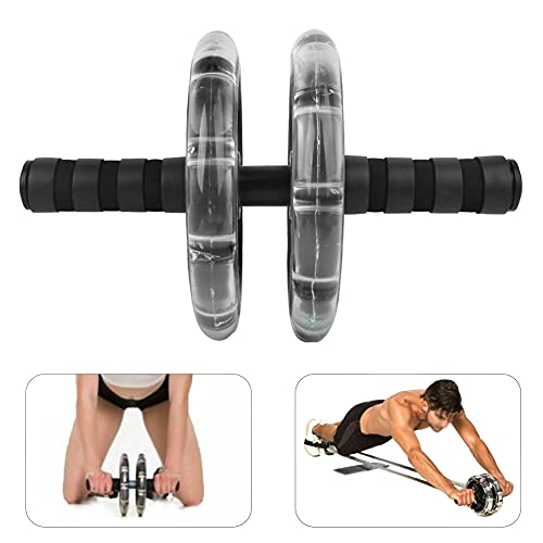 Fitness Roller with Bearing Abdominal Exerciser, Dual - Wheel Core Trainer with Pull Strap Set, Quiet ABS Wheels and Anti - Slip Foam Handles for Home Waist Slimming - view 4