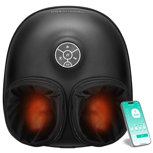 Foot Massager with Heat - 2026 Upgraded Shiatsu Deep Kneading Machine, Multi Air Compression Intensity, Smart APP Mobile Remote Control, Feet Massage for Mom Women