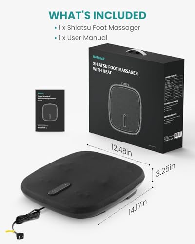 Shiatsu Foot Massager with Heat, Electric Kneading Feet Massage Machine for Circulation and Neuropathy Plantar Fasciitis Pain Relief, Home Office Use, Gifts for Women Men Mom Dad Birthday Gift - view 7