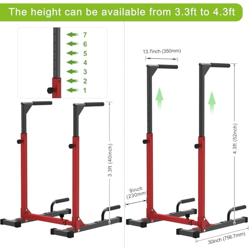 Adjustable Dip Bar Station, Home Gym Dip Stand - view 4