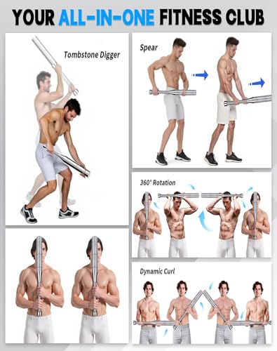 Adjustable Macebell, 6/8/13-in-1 Indian Club Weighted for Strength Training, Shoulder & Grip Workouts, Progressive Weight System - view 5