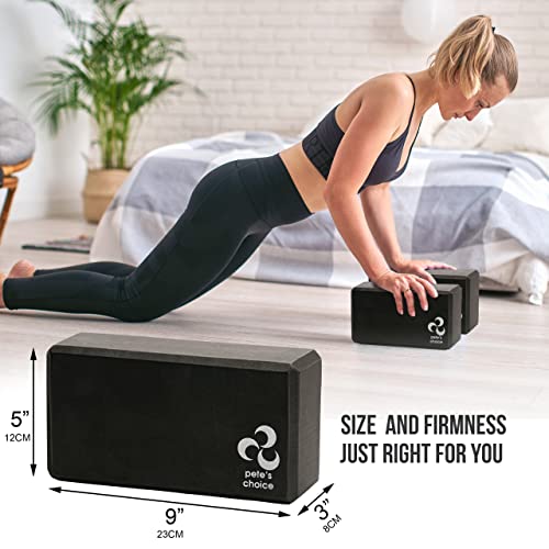 Stretching Straps and Yoga Blocks - Yoga Beginner Kit for Pilates & Gym - view 2