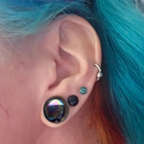 16 PCS Glass Ear Gauges Stretching Kit Plugs Comfy Stretching Fashion Body Piercing gauges stretching kit 14G-00G - view 3
