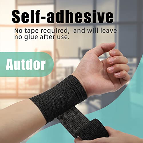 Tattoo Grip Cover Wrap - 24Pcs 2" x 5 Yards Disposable Cohesive Tattoo Grip Tape Wrap Black Elastic Bandage Rolls Self-Adherent Tape for Tattoo Machine Grip Tube, Sports Tape - view 5